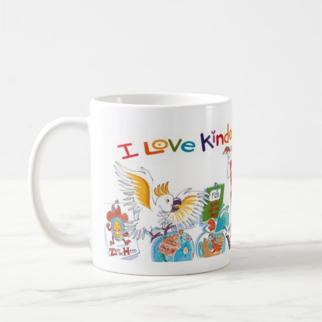 I Love Kindergarten Coffee Mug (Left)
