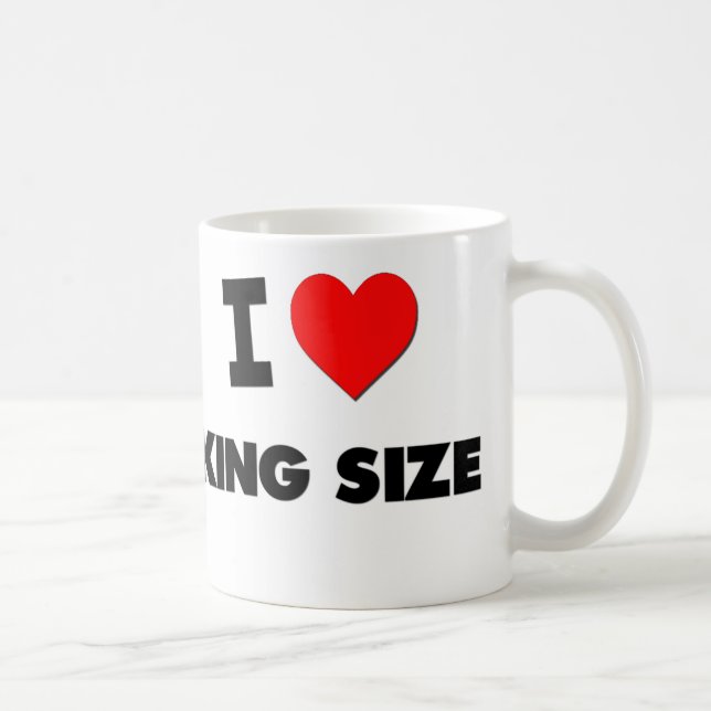 I Love King Size Coffee Mug (Right)