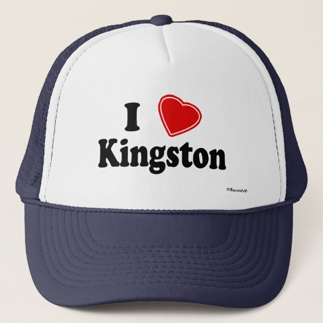 I Love Kingston Trucker Hat (Front)