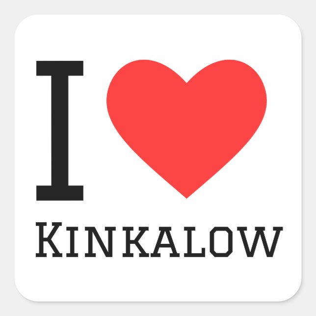 I love kinkalow square sticker (Front)
