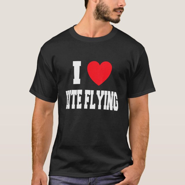 I Love Kite Flying T-Shirt (Front)