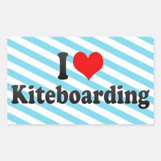 I love Kiteboarding Rectangular Sticker