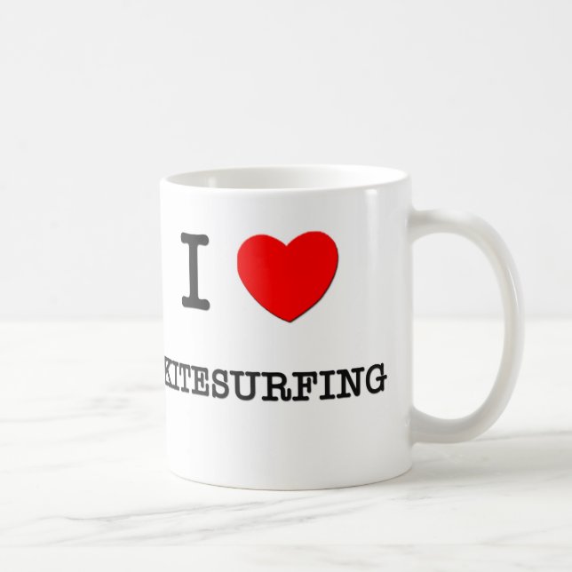 I Love Kitesurfing Coffee Mug (Right)