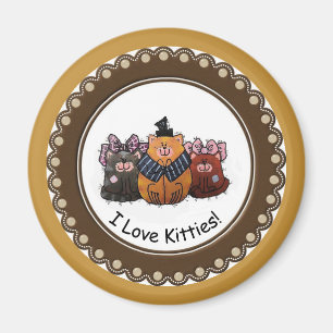 I Love Kitties Magnet