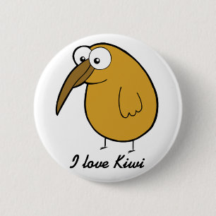 I Love Kiwi 6 Cm Round Badge
