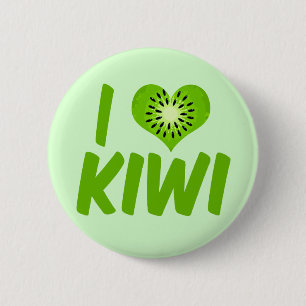 I Love Kiwi 6 Cm Round Badge