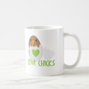 I love KIWI CHICKS with a kiwi New Zealand bird Coffee Mug