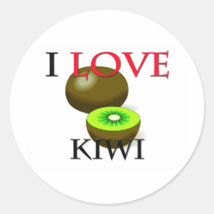 I Love Kiwi Classic Round Sticker