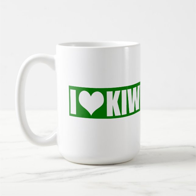 I love kiwi  coffee mug (Left)