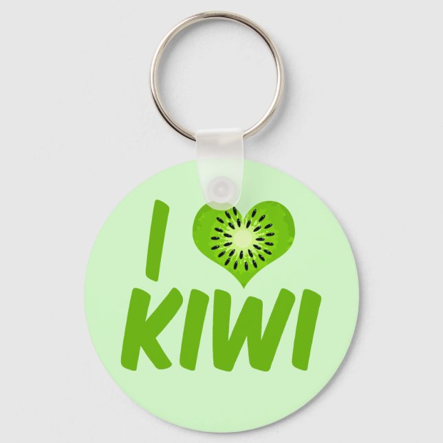 I Love Kiwi Key Ring (Front)