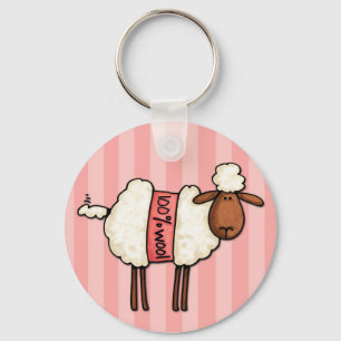 i love knitting key ring