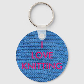 I LOVE KNITTING KEY RING
