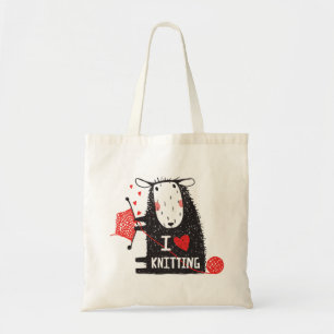 I Love Knitting Tote Bag