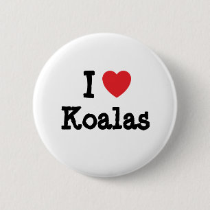 I love Koalas heart custom personalised 6 Cm Round Badge