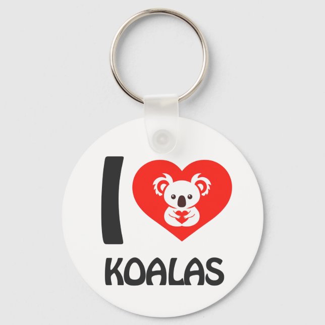 I love Koalas Key Ring (Front)