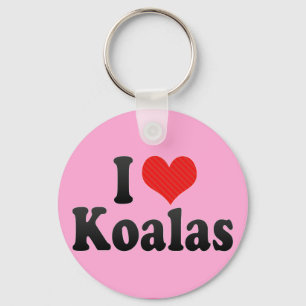 I Love Koalas Key Ring