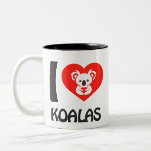 I love Koalas Two-Tone Coffee Mug