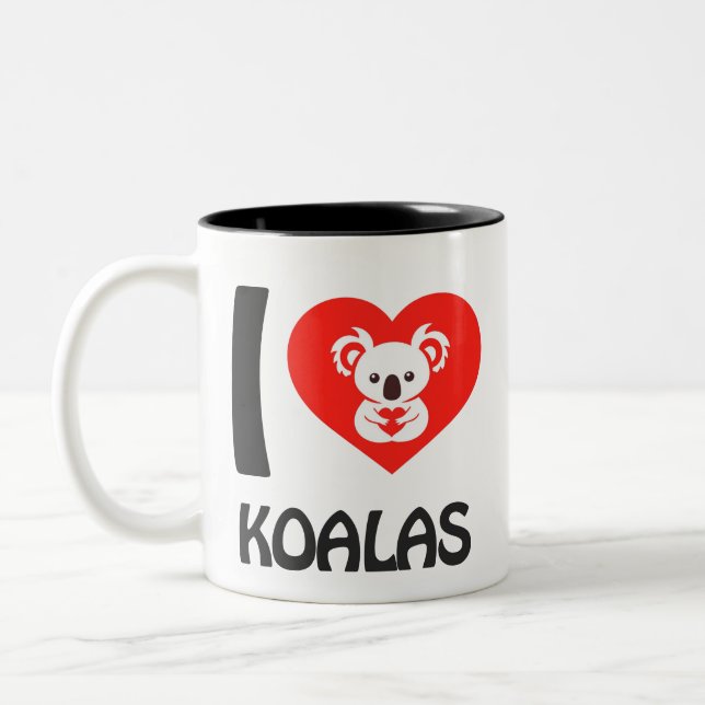 I love Koalas Two-Tone Coffee Mug (Left)