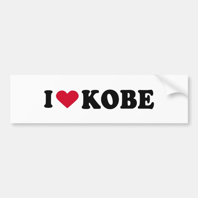 I LOVE KOBE BUMPER STICKER (Front)