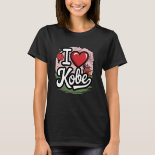 I Love Kobe Japan Sakura Cherry Blossom Japanese T T-Shirt