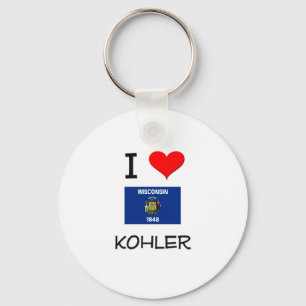 I Love Kohler Wisconsin Key Ring