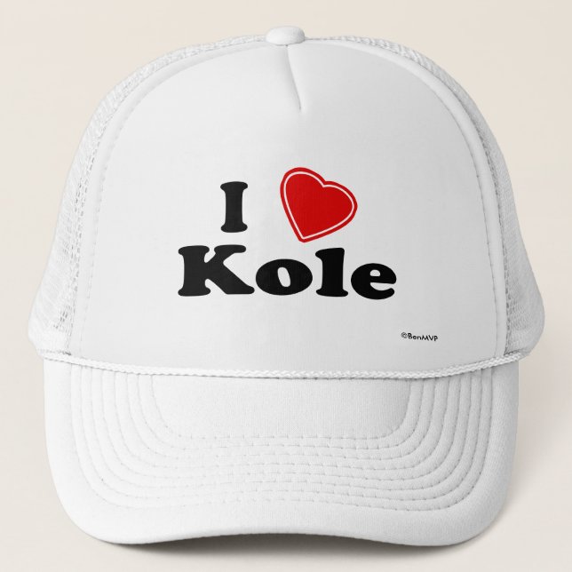I Love Kole Trucker Hat (Front)