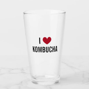 I love kombucha (fermented tea) custom drink glass