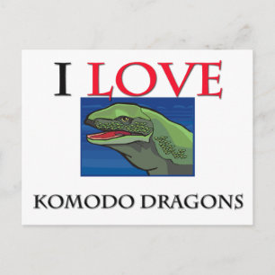 I Love Komodo Dragons Postcard