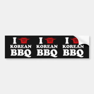 I Love Korean BBQ (고기구이) Bumper Sticker