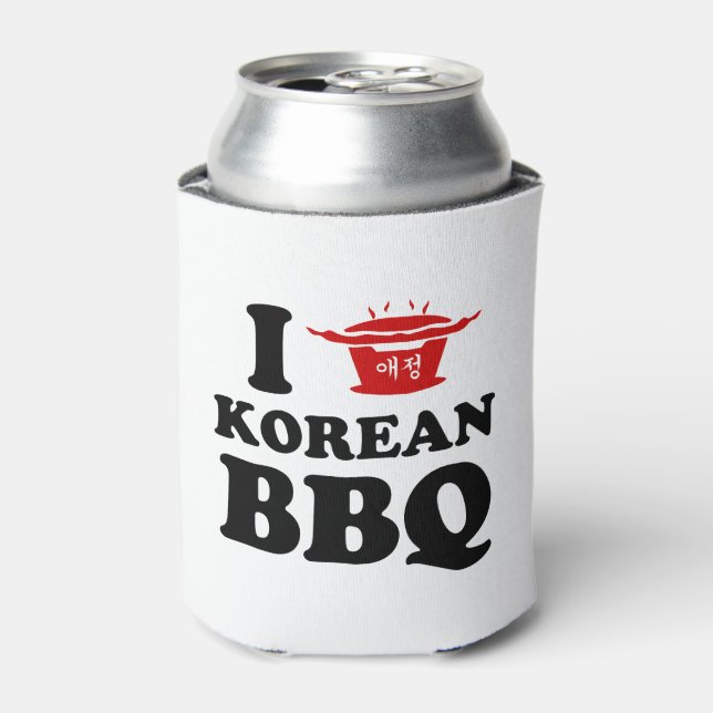 I Love Korean BBQ (고기구이) Can Cooler (Can Front)