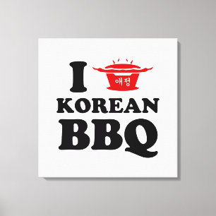 I Love Korean BBQ (고기구이) Canvas Print