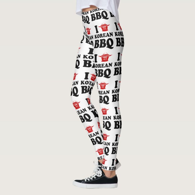 I Love Korean BBQ (고기구이) Leggings (Left)