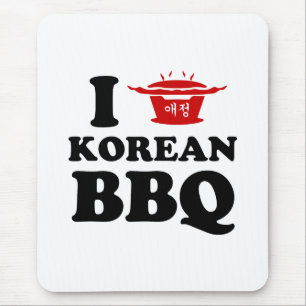 I Love Korean BBQ (고기구이) Mouse Mat