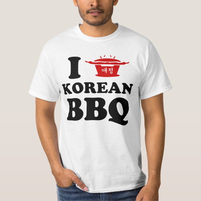 I Love Korean BBQ (고기구이) T-Shirt (Front)
