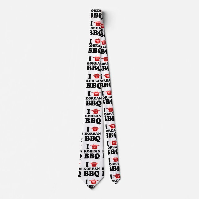 I Love Korean BBQ (고기구이) Tie (Front)