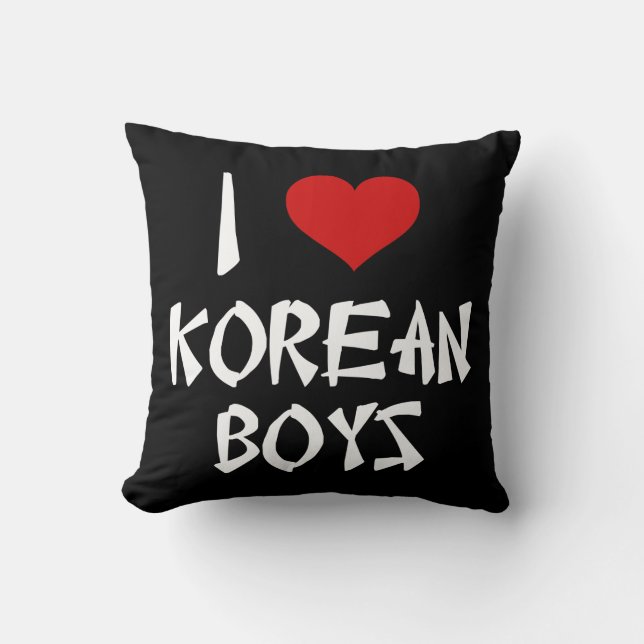 I Love Korean Boys Cushion (Front)
