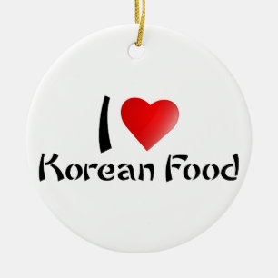I LOVE KOREAN FOOD CERAMIC TREE DECORATION