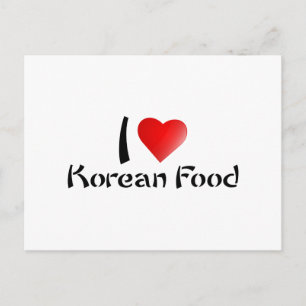 I LOVE KOREAN FOOD POSTCARD