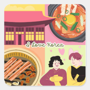 "I Love Korean Sticker – Fun K-Culture Decal"
