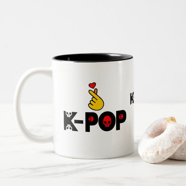 ♥I Love KPop Fabulous Classic Two-Tone Coffee Mug (With Donut)