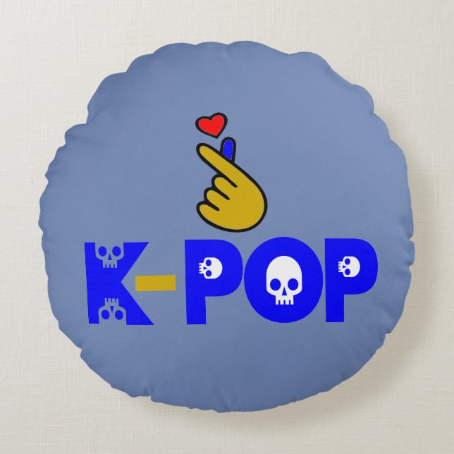 ♥I Love KPop Fabulous Soft and Wrinkle-free Round Cushion (Front)