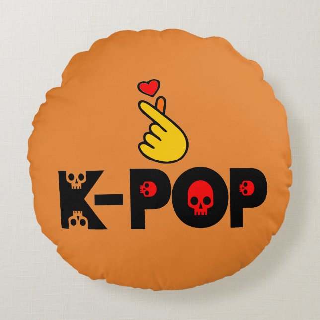 ♥I Love KPop Fabulous Soft and Wrinkle-free Round Cushion (Front)