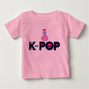 ♥I Love KPop Korean-Style adorable Heart Finger Baby T-Shirt