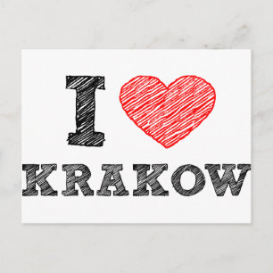 I Love Kraków Postcard