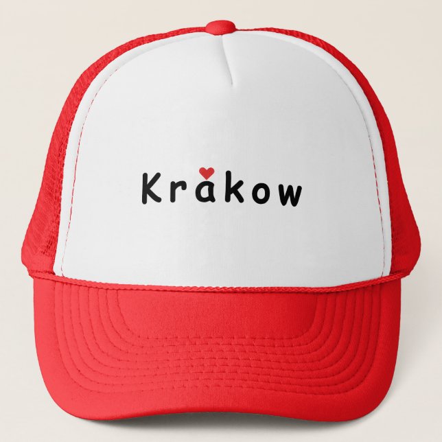 I love Krakow Trucker Hat (Front)