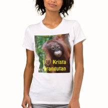I Love Krista Orangutan Fan Club shirt