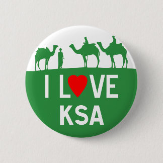 I LOVE KSA 6 CM ROUND BADGE