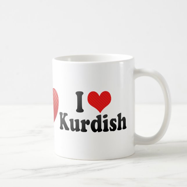 I Love Kurdish Coffee Mug (Right)