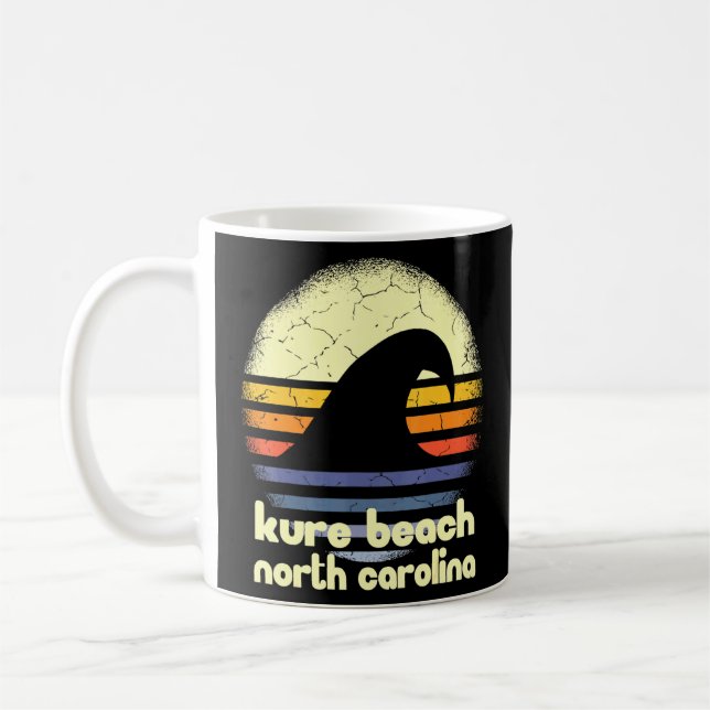 I Love Kure Beach North Carolina Ocean Wave Nc  Coffee Mug (Left)