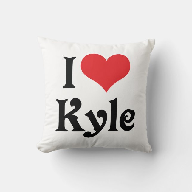 I Love Kyle Cushion (Front)